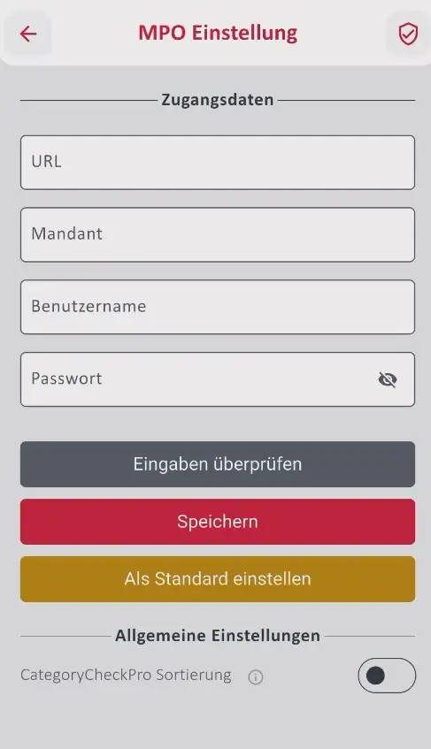 MPO Einstellung