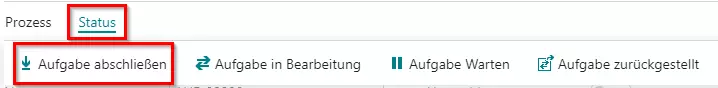 Aufgabe abschließen