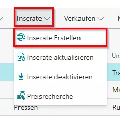 Inserate aktualisieren