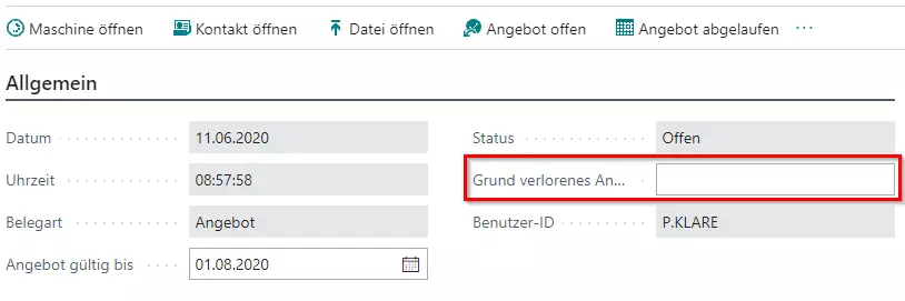 Gründe für verlorene Angebote