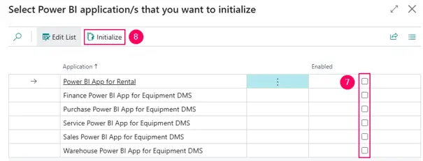 Power BI Apps initialisieren