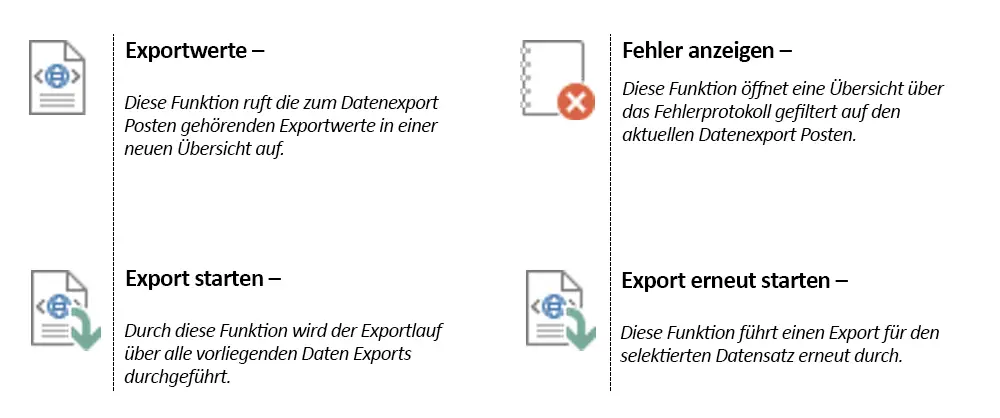 Export values and Display Errors