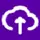 Wolke-Symbol mit Pfeil