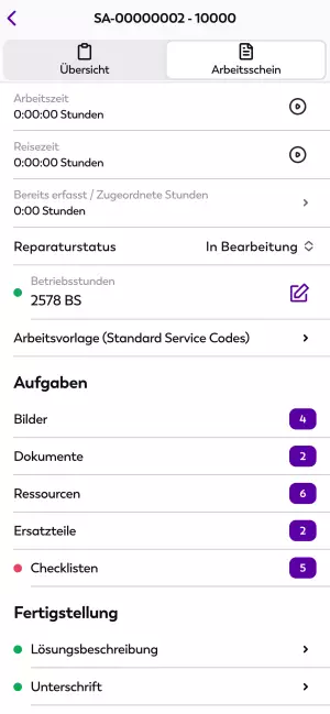 Arbeitsschein