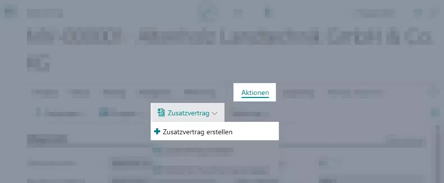 Zusatzvertrag anlegen