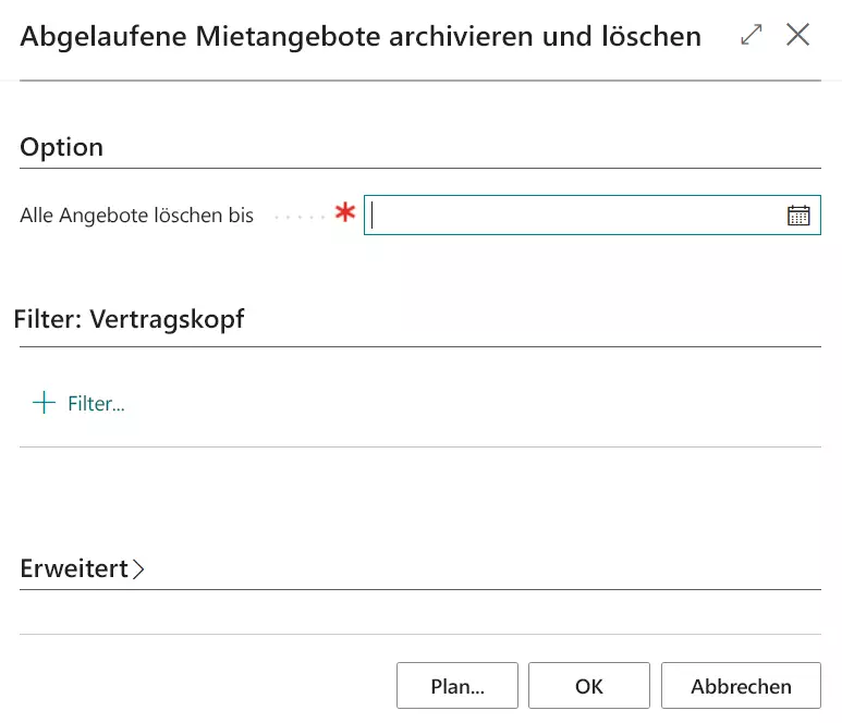 Abgelaufene Mietangebote löschen/archivieren