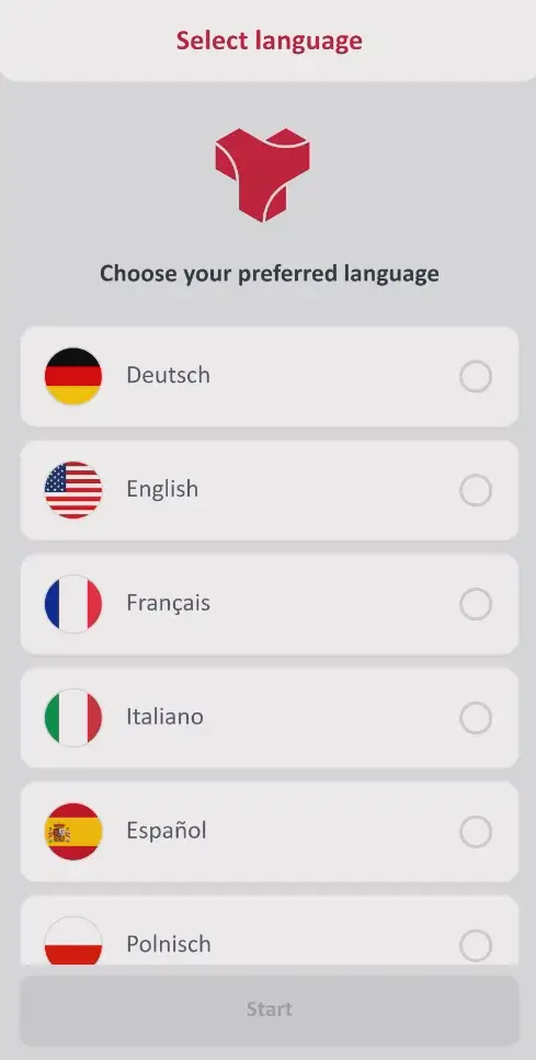 Select language
