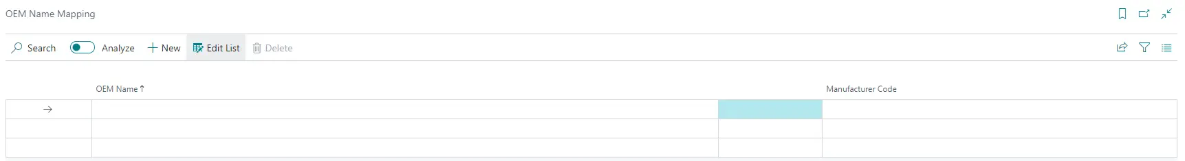 OEM Name Mapping