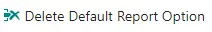 delete default report option