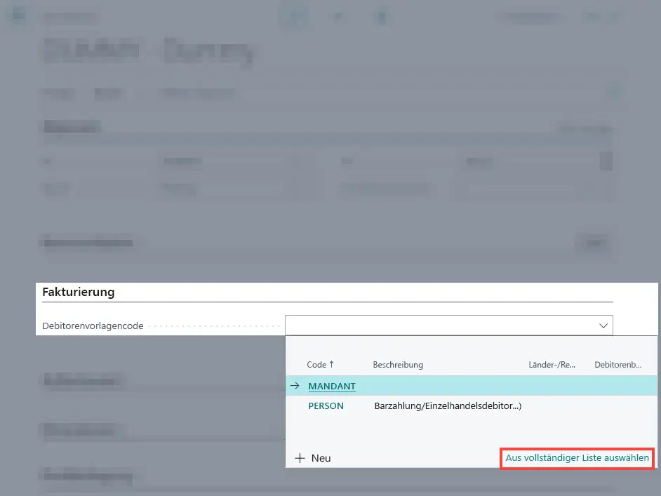 Define Customer Template Code