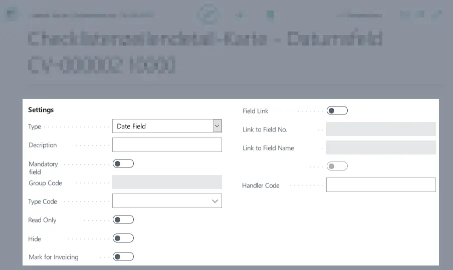 Overview of Checklist Line Details