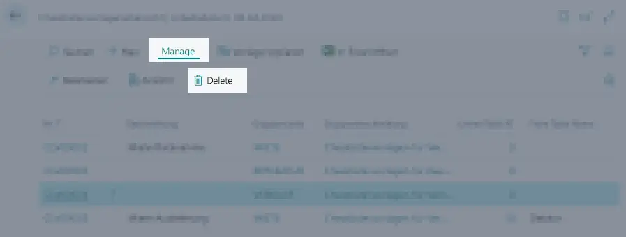 Deleting Checklist Template