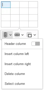 Column Options