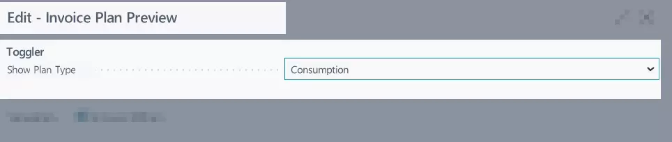 View consumption plan preview
