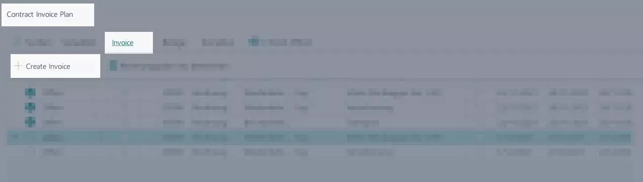 Select Invoice Plan Lines