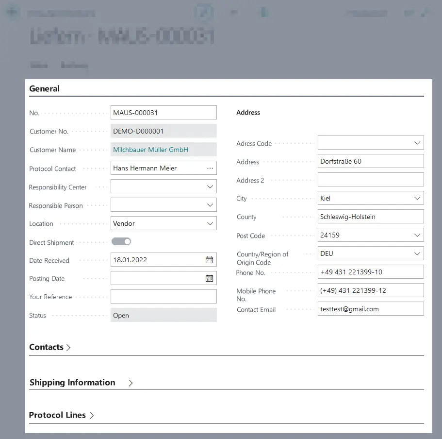 Sub-Rent Receive/Return Card