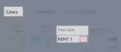 Price Code Adjustment Button Three Dots