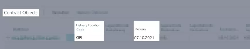 Entering Delivery Location Code and Delivery Date